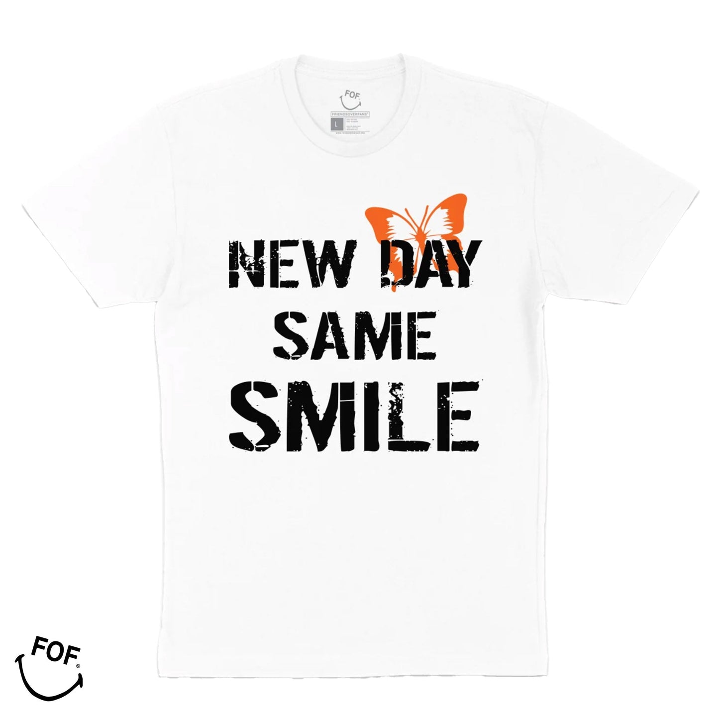 NEW DAY SAME SMILE TEE WHITE