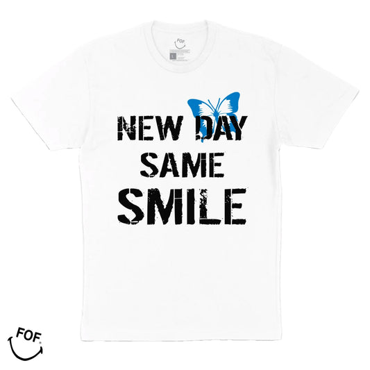 NEW DAY SAME SMILE TEE WHITE