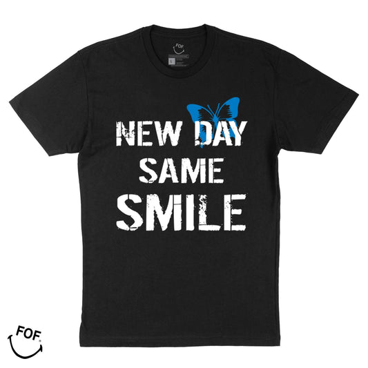 NEW DAY SAME SMILE TEE BLACK