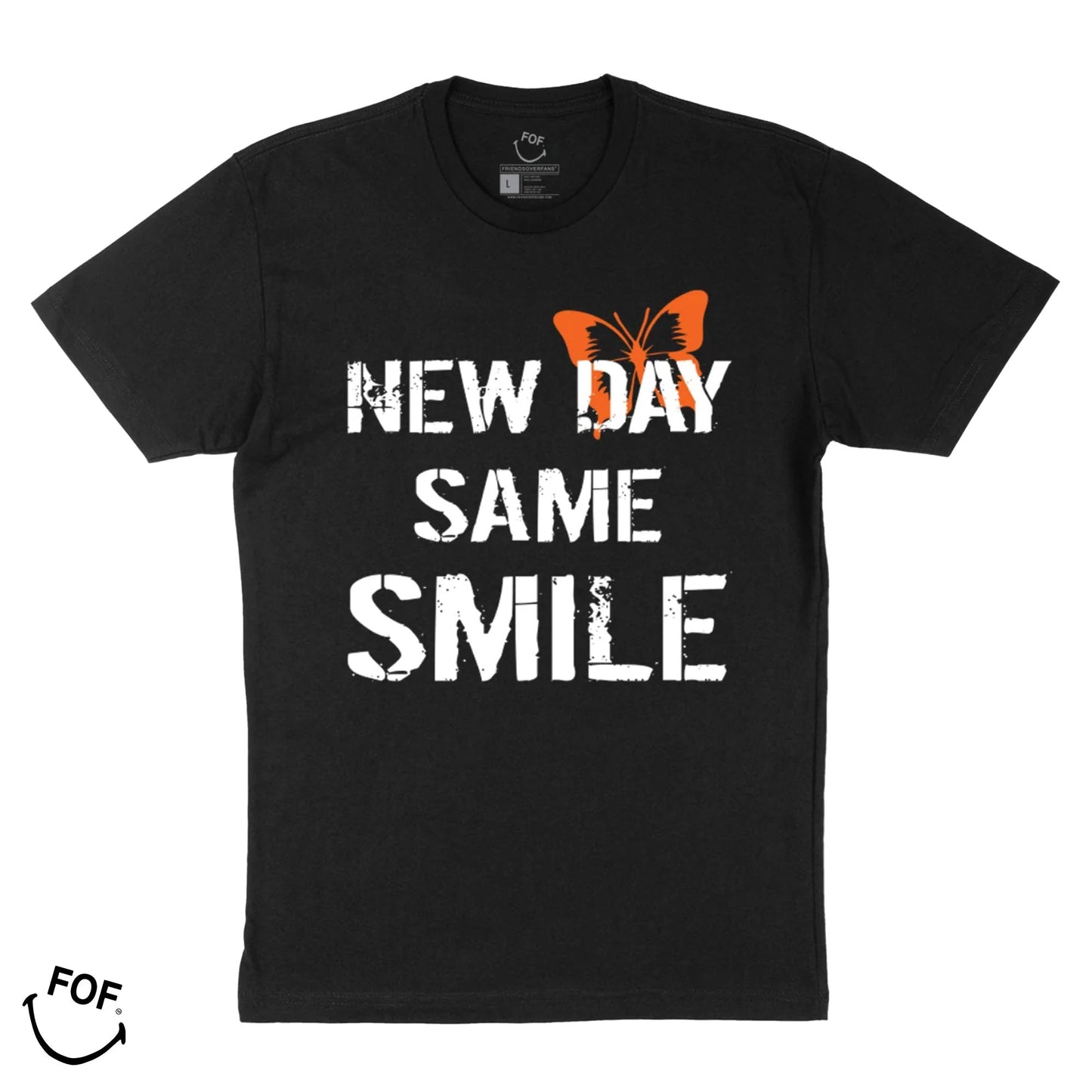 NEW DAY SAME SMILE TEE BLACK